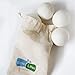 Little Likes Dryer Balls, Pack of 6 Dryer Balls, 100% Organic, Reusable, Reduce Wrinkles, Saves Drying Time & Chemical Free, Handmade Dryer Balls