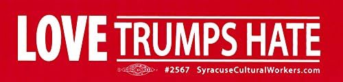 Love Trumps Hate - Small Magnetic Bumper Sticker / Decal Magnet (6" X 1.5")
