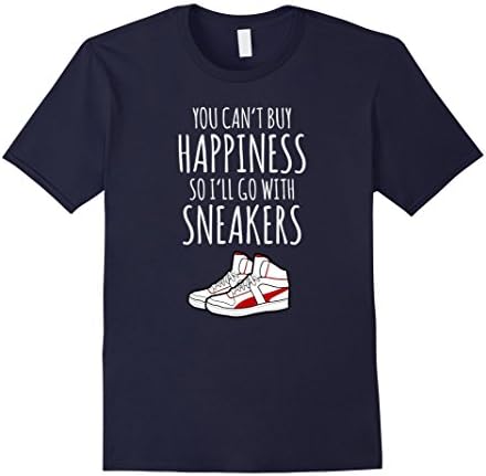 Mens Sneaker Lover T-Shirt: You Can't Buy Happines Small Navy