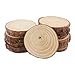 Binsn 12pcs 3.5-4 inch Unfinished Natural Wood Slices with Bark for Crafts Tree Bark Log Discs for DIY Crafts Christmas Rustic Wedding Christmas Ornaments by