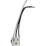 Leviton 1374-1W 15A, 125V, Snap-In Receptacle, Grounding, White