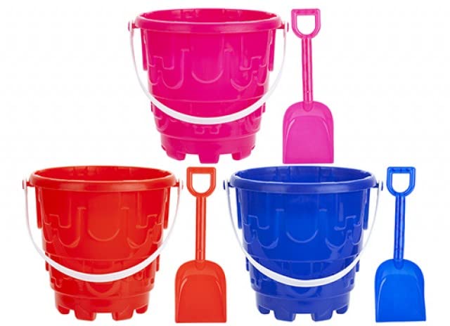 PMS 5.5" x 5.75" ROUND CASTLE BUCKET W/SPADE + HANGTAG