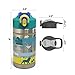 Zak Designs The Lion King - Simba and Friends Stainless Steel Water Bottle 15.5 oz with One Hand Operation Action Lid and Built-in Carrying Loop, with Straw is Perfect for Kids