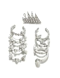 Gozebra(TM) 9PCS   Set de pendientes de clip de oreja Bohemia pendientes de cristal pendientes joyería RH