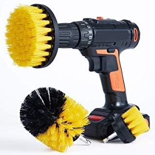 Cooptop Medium Bristles Drill Brush Set of 3 - Bathroom & Kitchen Scrub Brush Cleaning Kit - Great for Cleaning Bathtubs, Shower, Sinks, Tiles and Much More