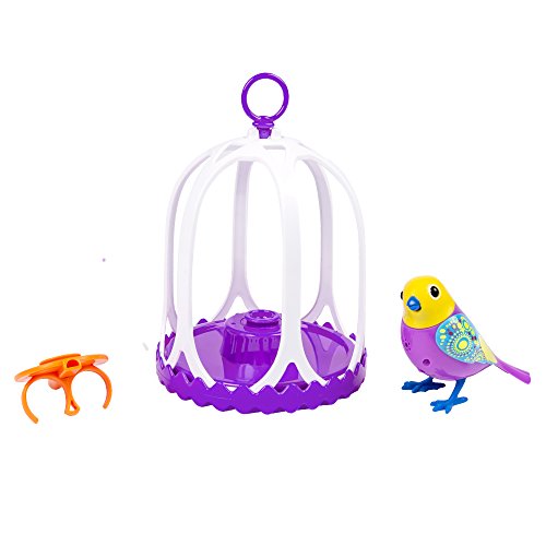 DigiBirds - Bird with Bird Cage - Purple