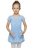 Dance Leotard with Skirt for Girls by Mdnmd (Tag130) Age 6-8,Blue