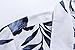 Palm Wave Men's Hawaiian Shirt Aloha Shirt L White with Navy Floral
