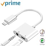 Headphone Adapter Jack for iPhone Charger Jack AUX Audio 3.5 mm Adapter for iPhone Adapter Compatible with iPhone 7/7Plus/8/8Plus/X/XS/XR/10/XSMAX Dongle Accessory Connector Compatible All iOS Systems