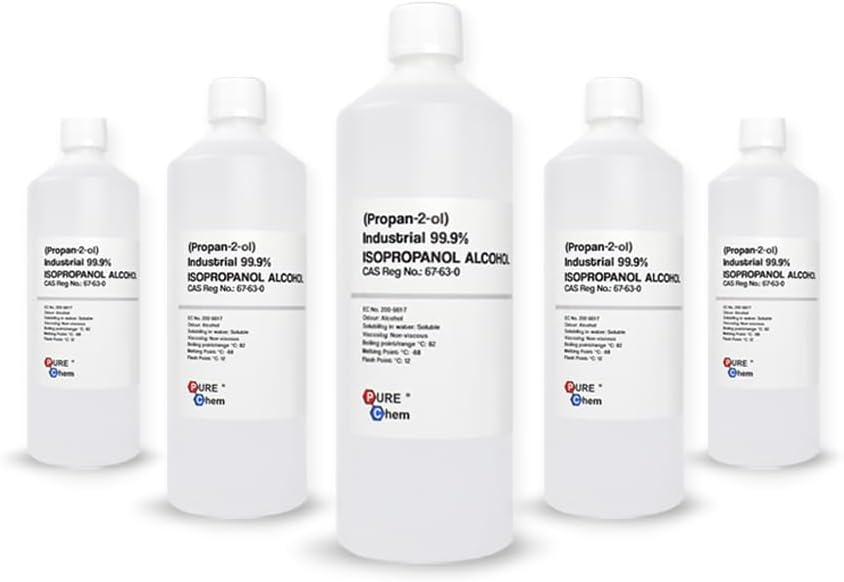 Pure Chem Isopropanol IPA 99.99% 5 x 1L Bottles White