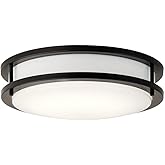 Kichler 10784OZLED 11.75" White Acrylic LED Flush Mount in Olde Bronze