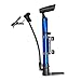 Navy Blue Portable Hand Bike Pump - Presta and Shrader Valve Compatible - Comes With An Attached Floor Pump Pedal And Attachments Making It Easy And Convenient To Use - Attaches to Bike Frame
