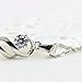 Merdia 925 Sterling Silver Necklace with Beautiful Cubic Zirconia Angel Wing Pendant 18