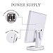 Tri-Fold Lighted Vanity Mirror with 21 LED Lights Touch Screen 1X/2X/3X Magnifying Makeup Mirrors, 2 Power Supply Modes