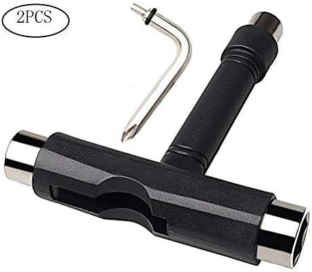 HSAN Skateboard Tools,Skate Tools All-in-One Skateboard T Tools Multi-Function T Tool Portable Skate Tool for Tightening Trucks Wheels and Bearings