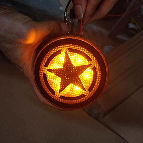 Z8LED Five Star Turn Signal Amber LED LED Amber Smoke Lens Flasher Lights for Jeep Wrangler JK JKU