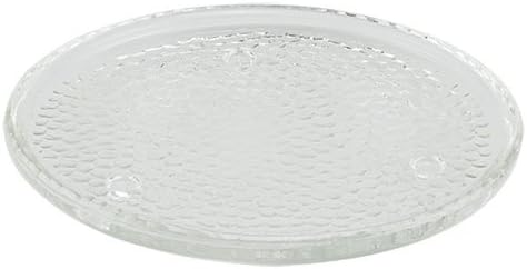 Moonridge Decor 6-Inch Round Clear Glass Plate Candleholders Set of 5