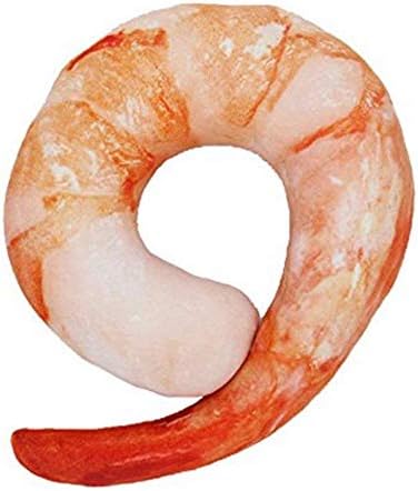 Samtlan Shrimp Neck Travel Pillow, U Shaped Cushion Throw Pillow, Creative Stuffed Plush Toy for Airplane Office Train Bedroom Decorations