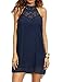 Sweetnight Womens Halter Neck Lace Mini Casual Dress (Navy Blue, Medium)