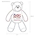 God Bless America US Flag American Patriotic Plush Stuffed Teddy Bear Doll (8.25
