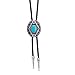 Bolo Tie,Western Cowboy Natural Turquoise Tie Bolo