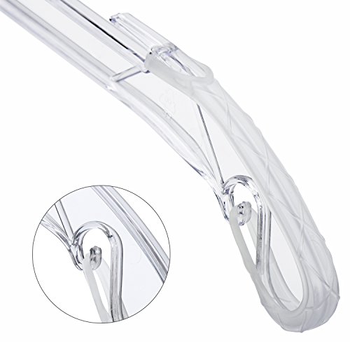 image for HOUSE DAY 100pcs 17 inch Plastic Clear Unbreakable Top Hanger with 200