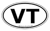 Vermont VT Car Bumper Sticker Decal Oval Black and White