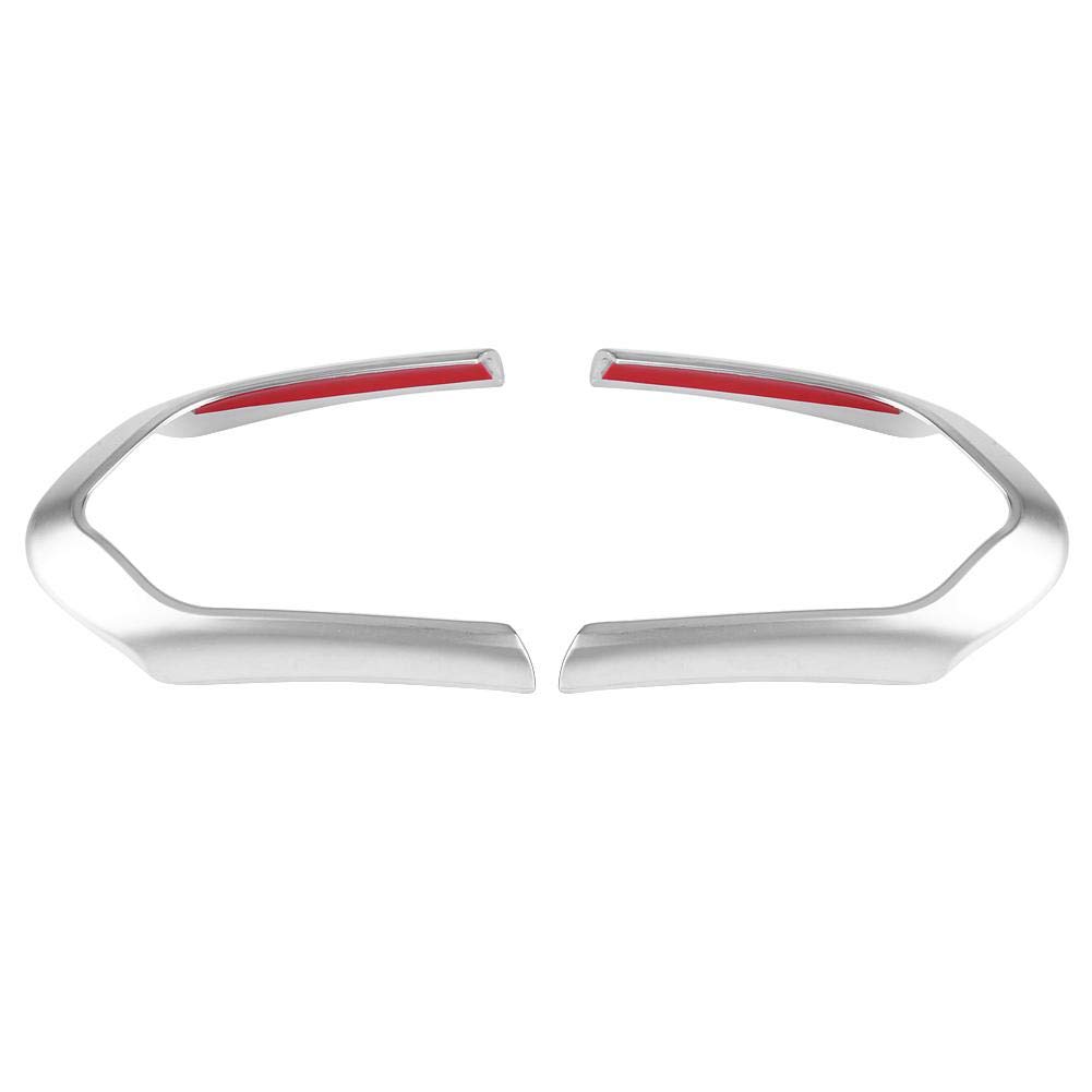 2Pcs Steering Wheel Cover Trim Frame ABS Plastic Replacement for M‑Sport F20 F22 F30 F32 F10 F06 F15 F16 (Chrome)