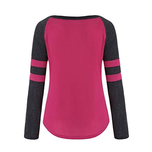 Mayunn Women's Sexy Long Sleeve V Neck Shirts Patchwork Cross Undershirts T-Shirt Blouse Tops - Thumbnail 6