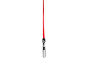 JAZWARES COSTUME PLAY Star Wars Official Halloween Costume Accessory - Light Up Retractable Plastic Saber