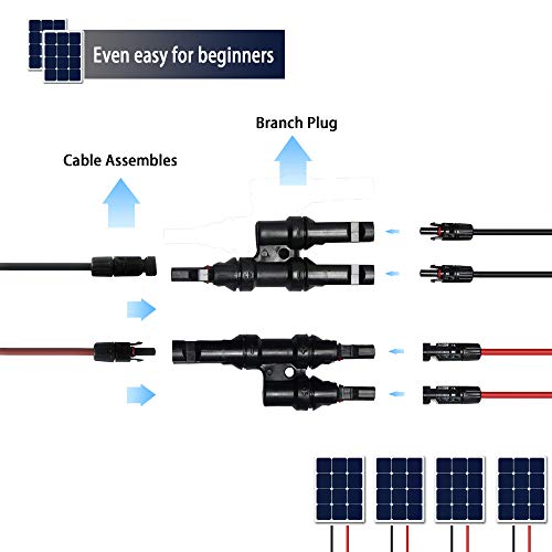 DSOPV Solar Panel Connector Mc4 Y Branch Connectors Cable Coupler