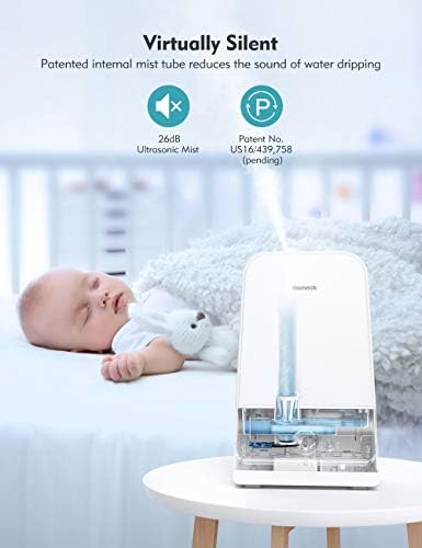 Homech 6L Cool Mist Humidifiers Quiet Ultrasonic Humidifier 20-100