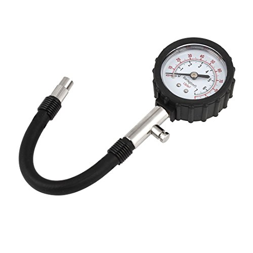 Click Here to See More Images uxcell® 0-100 Psi 0-7Bar Car Truck Tire Air Pressure Gauge Black Silver Tone