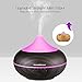 InnoGear 500ml Aromatherapy Essential Oil Diffuser Wood Grain Aroma Diffusers Cool Mist Humidifier with Timer Adjustable Mist 7 Color Changing Night Lights Waterless Auto Shut-Off