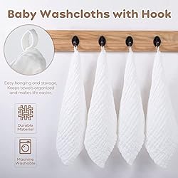 Yoofoss Muslin Baby Washcloths 100% Cotton Face