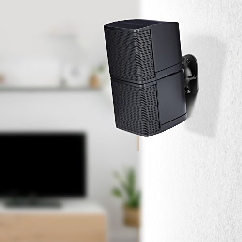 TNP Universal Satellite Speaker Wall Mounts (Pair) - Adjustable Swivel & Tilt, Holds Up To 11 Lbs