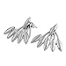 SUNSCSC Elegant Arrow Hand Lotus Dangle Ear Stud Earrings (Style 527)