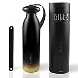CLINFISH Stainless Steel Water Bottle, Vacuum Insulated Travel Mug Cool Best Mens 17 oz Odorless Gifts Under 30 Dollars Keeps Drink Hot & Cold 24 Hours for women (Black, 17oz)
