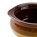 Premium Porcelain 12 Ounce Onion Soup Bowls - Brown and Ivory Classic European Style - Set of 4 Crocks with Cork Coasters - Oven- Microwave- Dishwasher safe