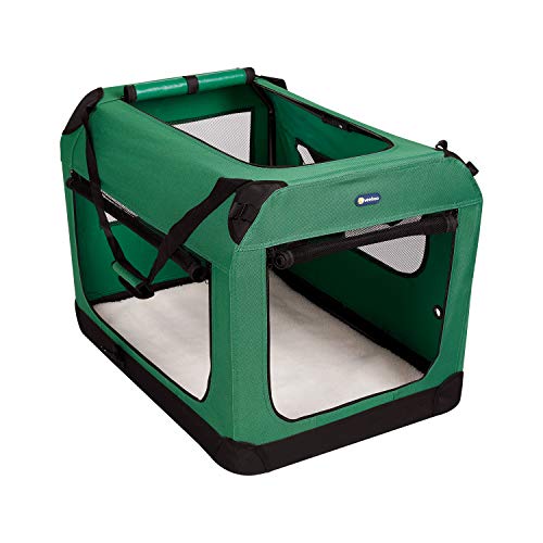 Veehoo Folding Soft Dog Crate, 3Door Pet Kennel for CrateTraining