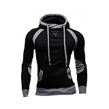 PHOTNO Men Slim Hoodie Sweatshirt Hooded Coat Outwear Warm Pullover Sweater Winter