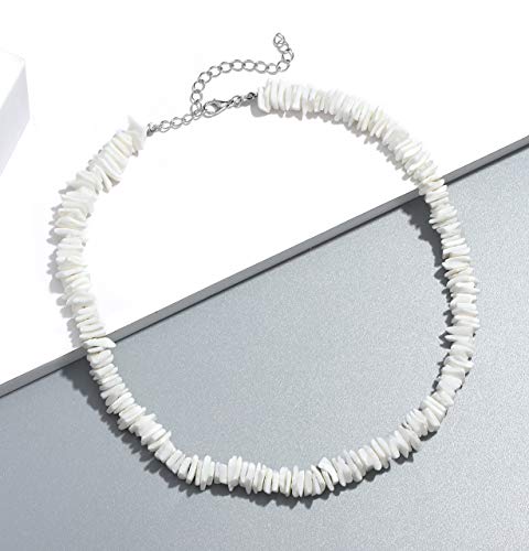 HSWE Puka Shell Choker Necklace Hawaiian Summer Jewelry for Women Men