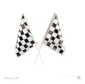 24 Party Favors RACING Nascar Race Car MINI Black White CHECKERED FLAGS