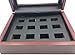 TuoYu 1-12 Holes Championship Rings Trophy Jewelry Display Cases Wooden Boxes (12 Holes)