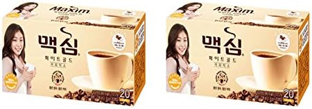 (PACK OF 2) Korean Instant Coffee Mix Maxim White Gold Coffee Mix 20 Sticks Korea Food Beverages