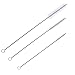 3-Pc Drink Straw Cleaning Brushes Stainless Steel w Soft Nylon Bristles 3 Brush Sizes Small, Medium and Long by Wicked Cuisine