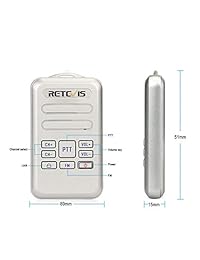 Retevis RT20 Walkie Talkies Mini - Radios recargables USB (2 vías, función FM, 3 unidades), color plateado