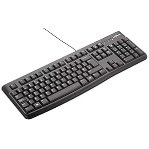 Logitech K120 Wired Keyboard for Windows, USB Plug-and-Play, Full-Size, Spill-Resistant, Curved Space Bar, Compatible…