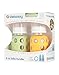 Lifefactory BPA-Free Glass Baby Bottle Gift Set with Two 4-Ounce Glass Bottles and Silicone Teether, Green & Yellow