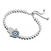 KIVN Fashion Jewelry Adjustable Bolo Hamsa Evil Eye Pave CZ Cubic Zirconia Wedding Bridal Bracelets for Women (Turquoise)